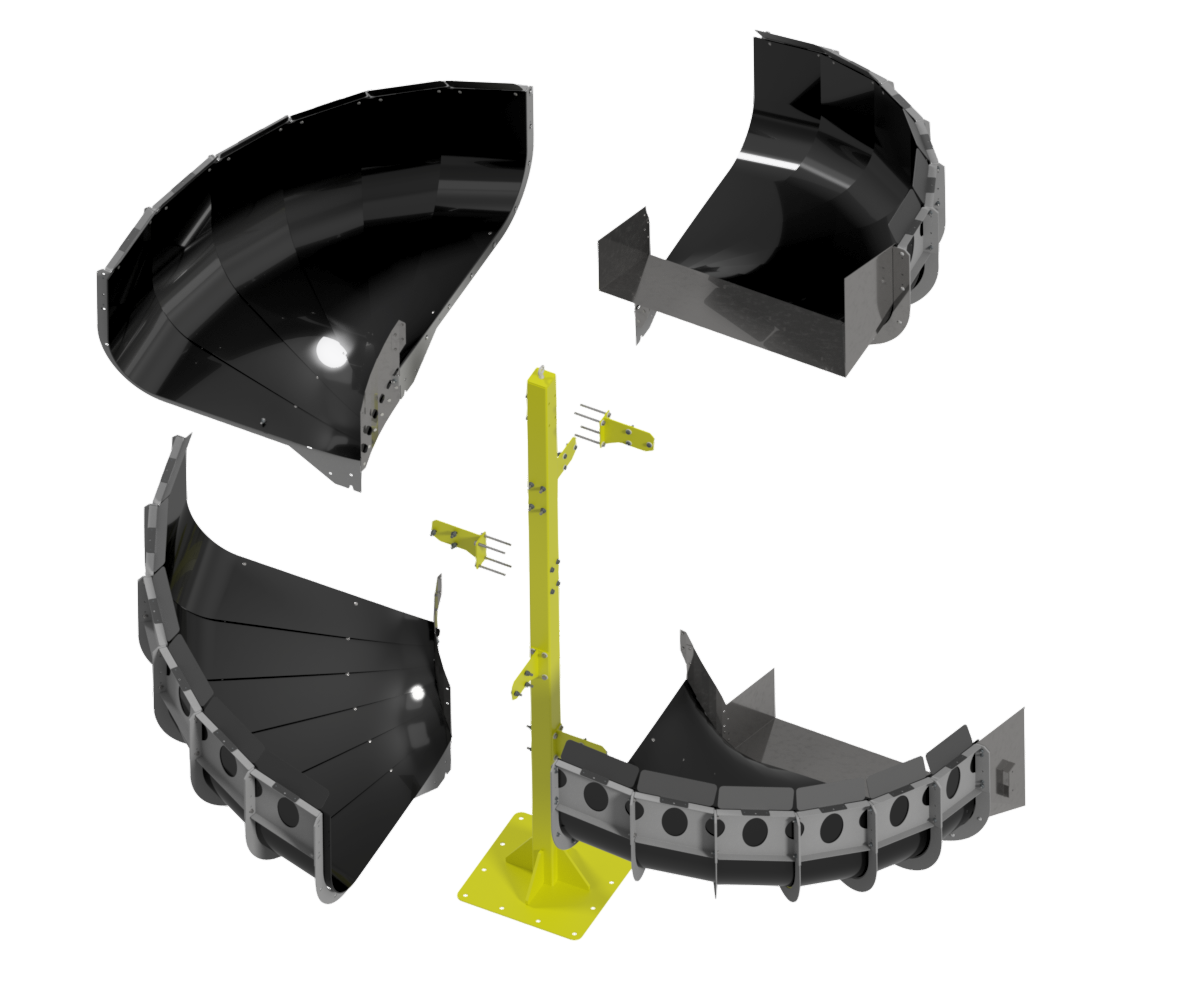 Proos UHMW Spiral Demo Model - Exploded